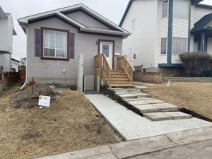 Amen's and Ushria's newly installed exterior platform lift