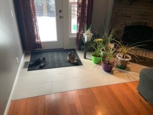 Soha's renovated door and tiles